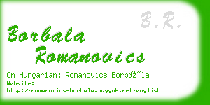 borbala romanovics business card